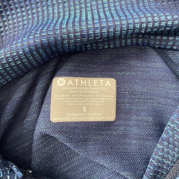 Athleta Women's Jacket Small Blue Flurry Half Zip Layer Mock Neck Long Sleeve - Picture 5 of 6